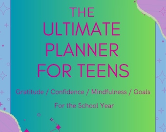 Printbare planner voor tieners, planner voor schoolspullen, dagboek voor tieners, printbare schoolplanner voor het schooljaar, kalender voor tieners, dagboek voor tieners