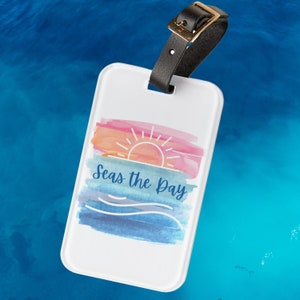 Custom Luggage Tag with Beach Design
