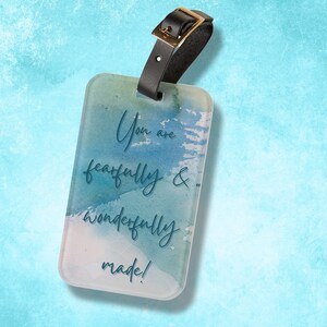 Custom Luggage Tag with Bible Verse