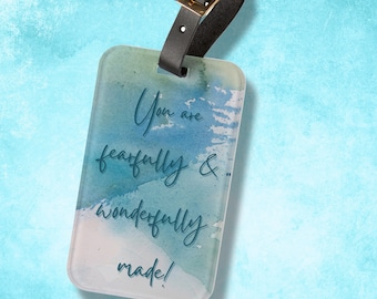Custom Luggage Tag with Bible Verse