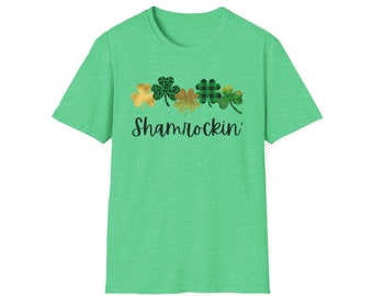 Shamrock T-shirt for St. Patrick's Day Shirt with Clover Tshirt with Shamrocks for St. Patricks Day T shirt for St Patricks Day Tee for Her