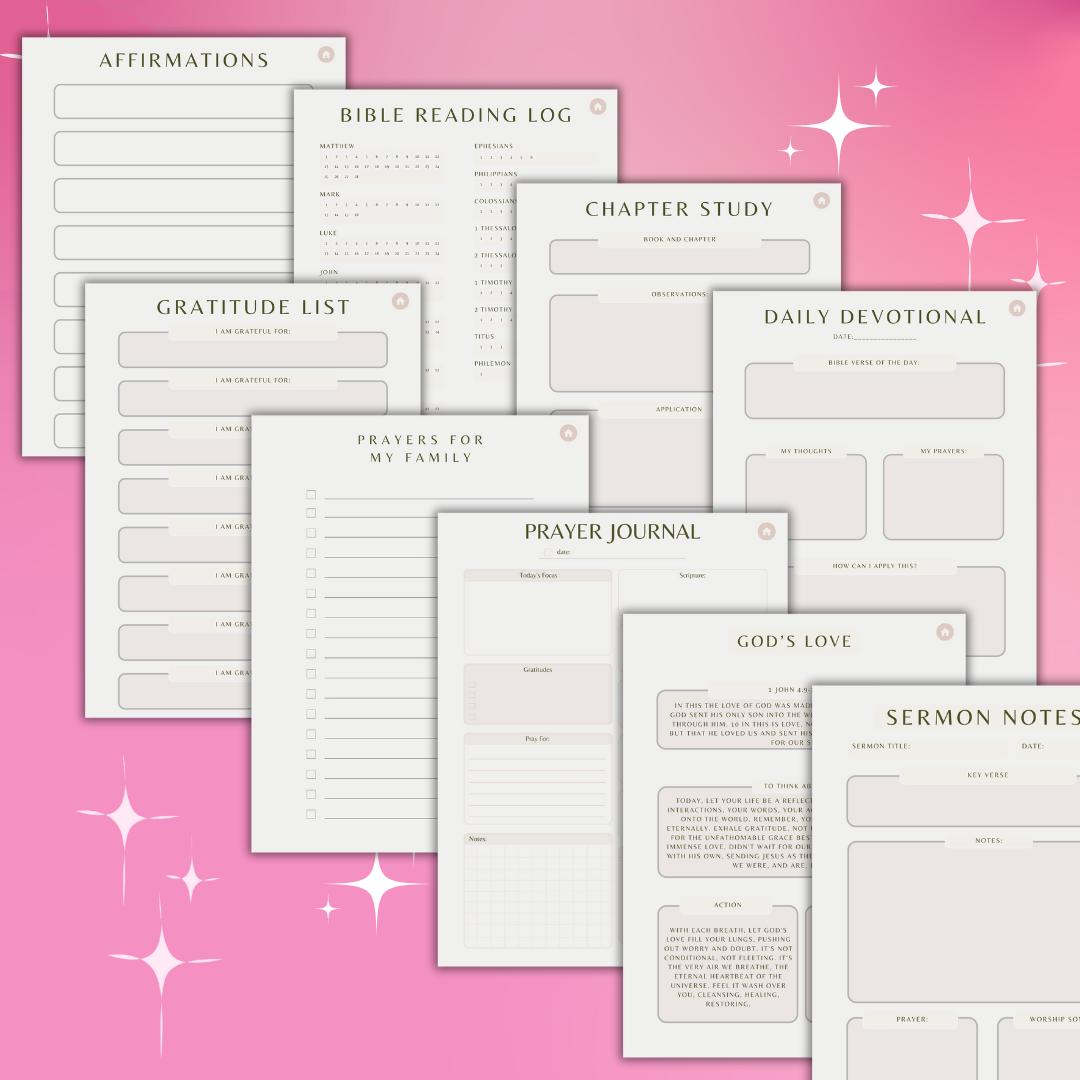 Prayer Journal Canva Template Bible Study Journal Template With MRR PLR ...
