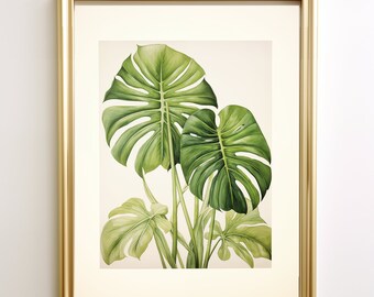 Lush Greenery Haven: Botanical Bliss Poster for Plant Lovers - Nature-Inspired Home Decor
