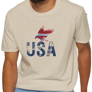 Camiseta con gráfico de EE. UU.: camiseta vintage del 4 de julio, camiseta patriótica estadounidense, camisetas familiares del 4 de julio, camiseta con águila, ropa con orgullo estadounidense