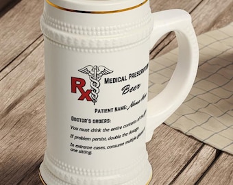 Jarra de cerveza personalizada, vaso de cerveza con receta, jarra de cerveza de 22 oz, cerveza con receta, regalo personalizado para los amantes de la cerveza, receta de cerveza divertida