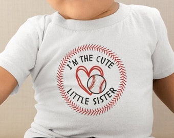 Tshirt soeur de baseball, soeur de baseball en bas âge, soeur de baseball en bas âge chemise, soeur de baseball pour bébé, soeur de baseball pour bébé