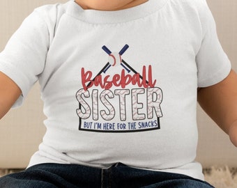 Tshirt soeur de baseball, soeur de baseball en bas âge, soeur de baseball en bas âge, chemise de soeur de baseball pour bébé, soeur de baseball pour bébé, baseball pour bébé