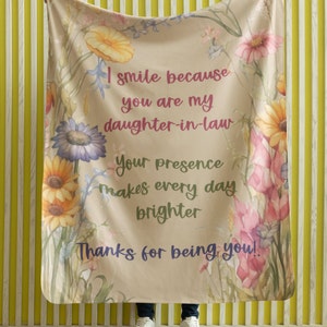 Daughter in Law Blanket, Mother in Law Gift, Family Love Throw, Cozy Blanket, Gift for Daughter in Law