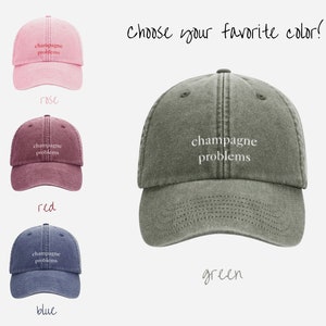 Cap Champagne Problems washed dad cap Taylor rot, blau, grün, pink low profile TheSwiftShopDE Tour Outfit Switft Bild 1