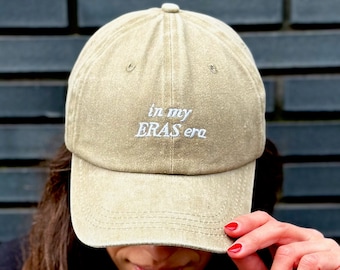 Cap "in my ERAS era" - Washed Dad Cap - Taylor - Era - Beige - Low Profile - Baseball Cap - Curated by Karma - Merch - Gift