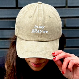 Cap &quot;in my ERAS era&quot; - washed dad cap - Taylor - beige - low profile - baseball cap - TheSwiftShopDE - tour outfit - gift