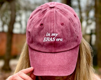 Cap "in my ERAS era" - washed dad cap - Taylor - red - low profile - baseball cap - TheSwiftShopDE - tour outfit - Switft - gift