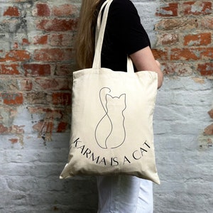 Tragetasche "Karma is a cat" - Taylor - TheSwiftShopDE - Jutebeutel - Switft - Geschenk - Merch - Fanartikel - Stoffbeutel - Tote Bag