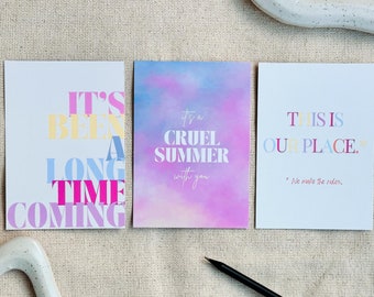 Postcards 'Eras Collection' - Mix and Match - Taylor - Cards - Curated by Karma