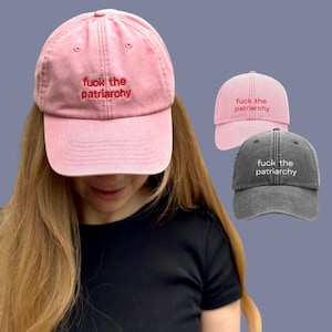 Cap "Fuck the Patriarchy"  - Taylor - Pink, Grau, Schwarz - Low Profile - Curated by Karma - Merch - Geschenk - All Too Well