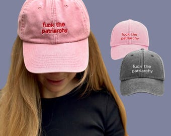 Cap "Fuck the Patriarchy" - Taylor - Pink, Gray, Black - Low Profile - Curated by Karma - Merch - Gift - All Too Well