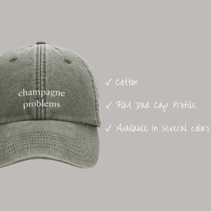 Cap Champagne Problems washed dad cap Taylor khaki olive dunkelgrün low profile baseballcap TheSwiftShopDE Tour Outfit Bild 2