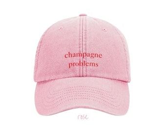 Cap "Champagne Problems" - washed dad cap - Taylor - rosa/rot washed - low profile - baseballcap - TheSwiftShopDE - Tour Outfit - Switft