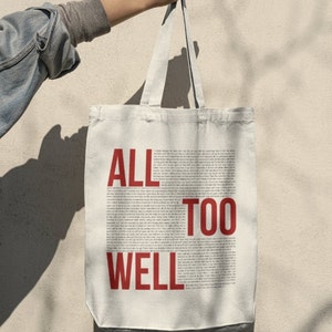 Tote bag all too well with complete lyrics Taylor TheSwiftShopDE Jute bag Switft Gift Merch image 6