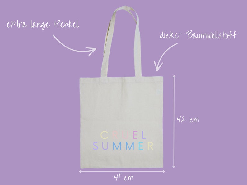 Hochwertige Tragetasche cruel summer Taylor TheSwiftShopDE Jutebeutel Switft Geschenk Bild 9