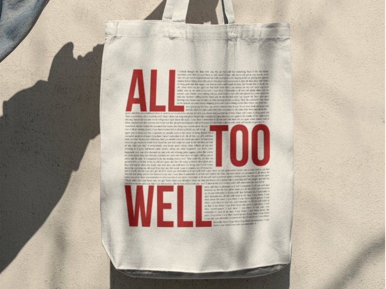 Tote bag all too well with complete lyrics Taylor TheSwiftShopDE Jute bag Switft Gift Merch image 8