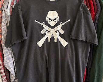 Vintage IRON MAIDEN Men's T Shirt Cotton Tee Black Size L