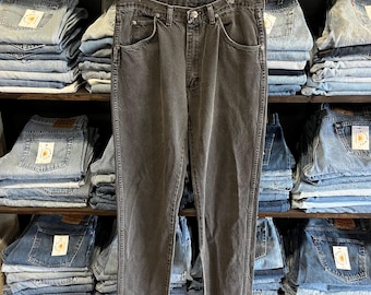 32x32 Vintage 90's USA Made Wrangler Straight Leg Black Jeans