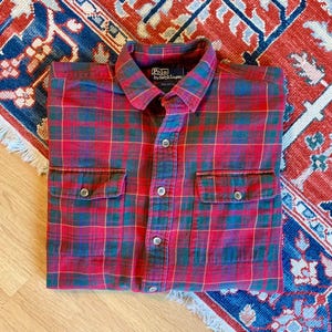 Vintage 90’s Polo Ralph Lauren Flannel Overshirt- Sz Med