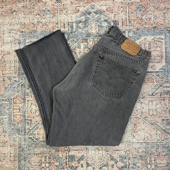 34x28 Vintage 80's Levis 501 Faded Black Jeans Made in USA