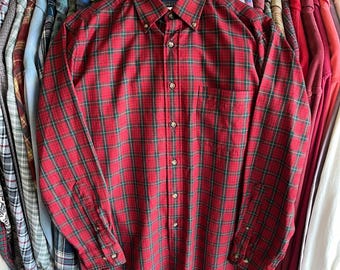 Vintage Pendleton Wool Tartan Pattern Button Down Overshirt- Sz Med