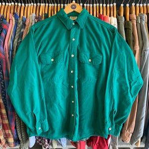 Vintage 90’s Chamois Cloth USA Made 100% Cotton Work Shirt Overshirt- Sz Lg