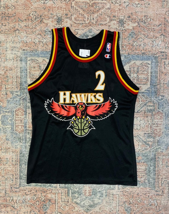 Vintage 90's Atlanta Hawks Stacey Augmon #2 Champion Brand Jersey