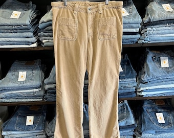 34x31 Vintage Y2K Polo Ralph Lauren Corduroy Low Rise Bootcut Flare Pants