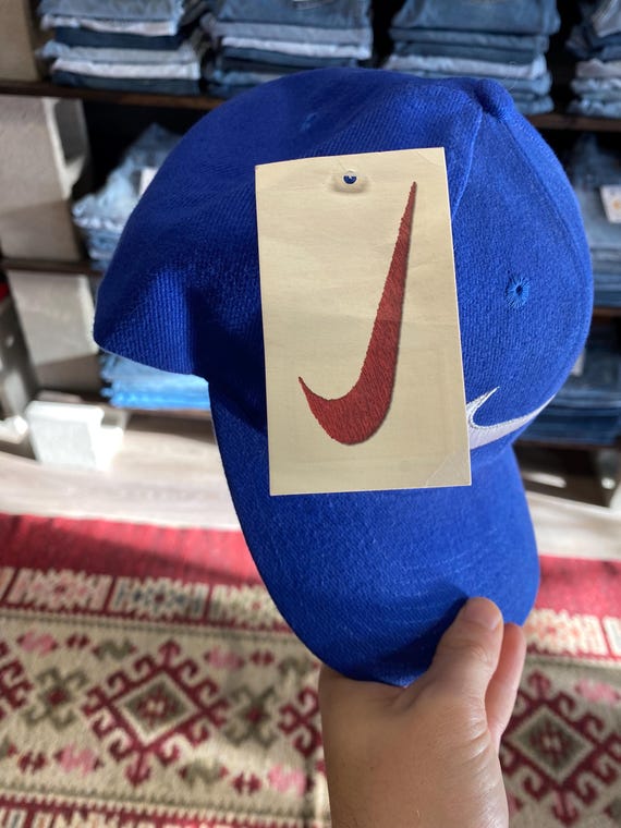 Vintage 90's Deadstock Nike Logo Snapback Hat New With Original