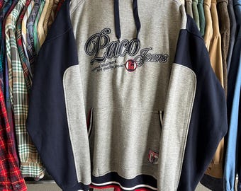 Vintage Y2K Paco Jeans Streetwear Color Block Hoodie- Sz 2XL