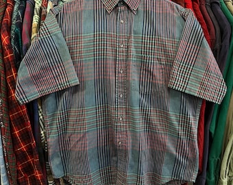 Vintage 90’s Pendleton USA Made Striped Collared Shirt- Sz Lg