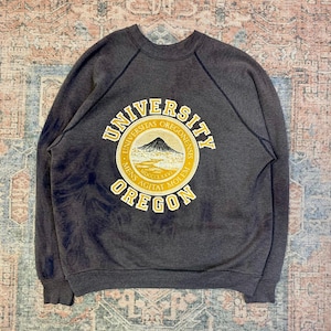 True Vintage 1970’s Heavily Faded Oregon Crewneck Sweatshirt- Sz Med