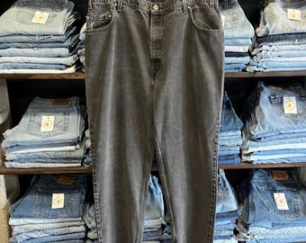 40x32 Vintage 90's Levis 545 USA Made Loose Fit Baggy Black Jeans