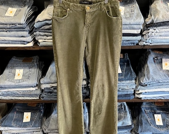 30x30 Vintage Y2K Calvin Klein Corduroy Low Rise Earth Tone Flare Pants