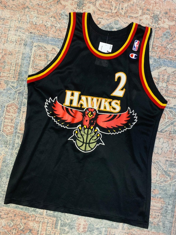 Vintage 90's Atlanta Hawks Stacey Augmon #2 Champion Brand Jersey