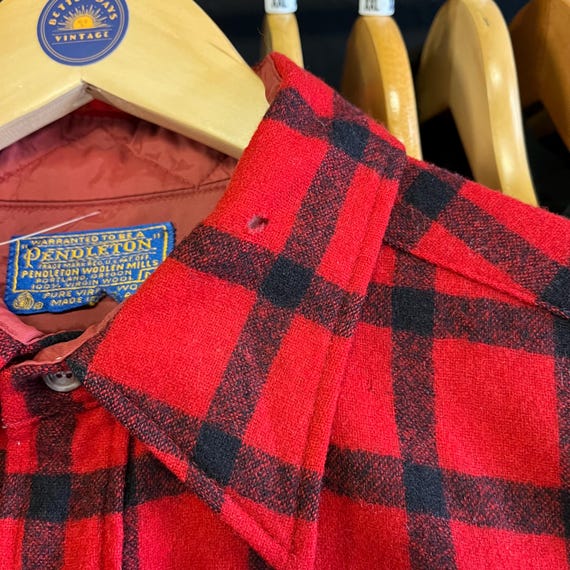 True Vintage 1970’s Pendleton Wool Button Down Ov… - image 5