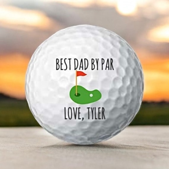 Best Dad by Par Golf Ball, Fathers Day Golf Gift, Golf Balls for