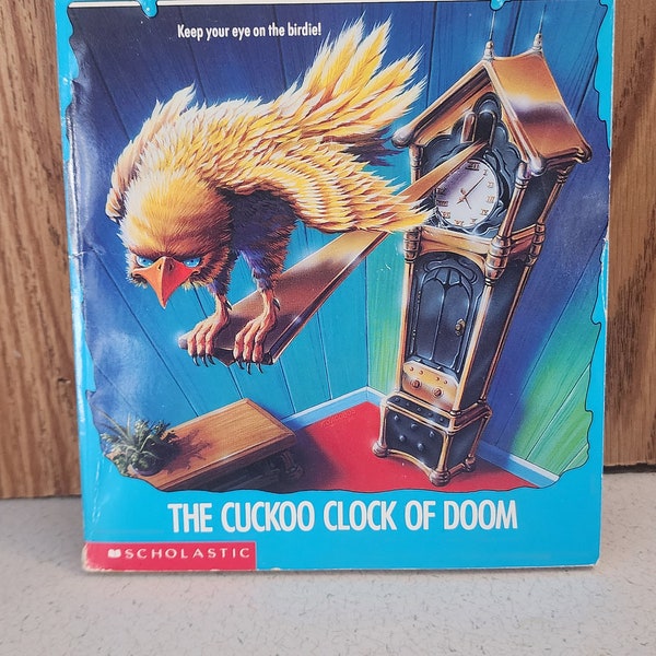 The Cuckoo Clock of Doom, R.L. Stine, kids, young adult, scary, creepy, Scholastic, 90's, paperback, used, popular