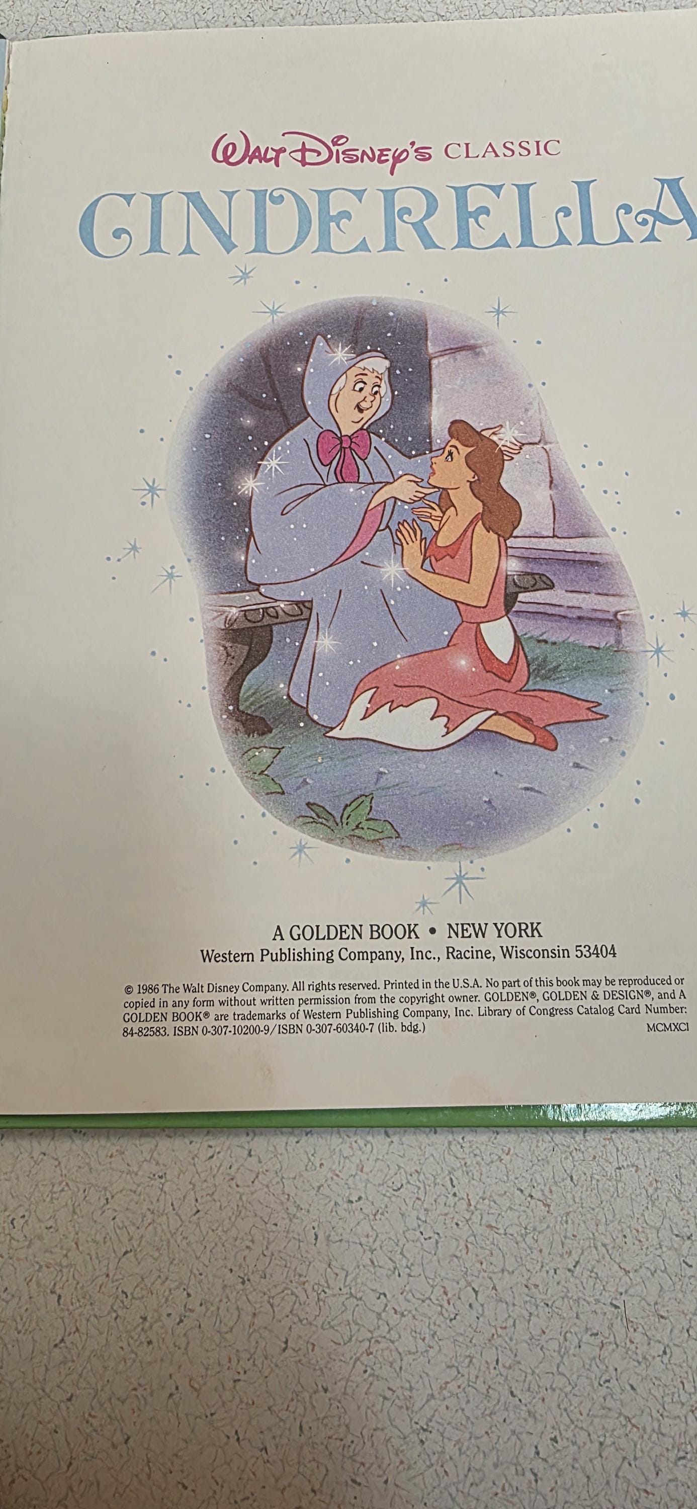 ウォルト・ディズニーのシンデレラ、ビッグ・ゴールデン・ブック、1986 