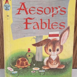 Aesop&#39;s Fables, illustriert von Anne Sellers Leaf, Vintage Kinderbuch, 1952