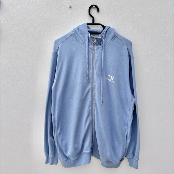 Tommy Hilfiger blue vintage zip hoodie XL