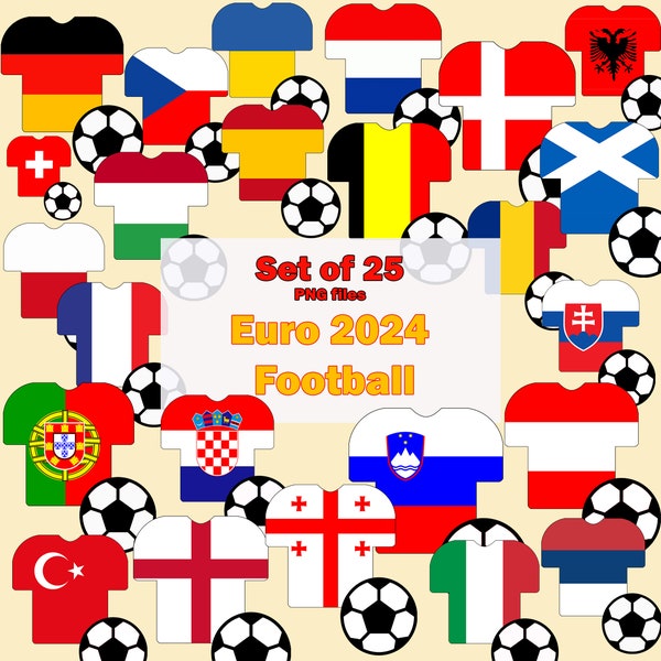 Euro 2024 digital png,  European football, UEFA 2024, European championship, Instant Download, National Football Teams, club football