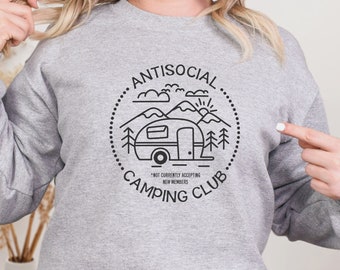 Antisocial Camping Club SVG PNG, Camping Svg, Camping Png, Antisocial Camper Svg, Camper Shirt, Camping Lover, Camper Gift, Antisocial Svg