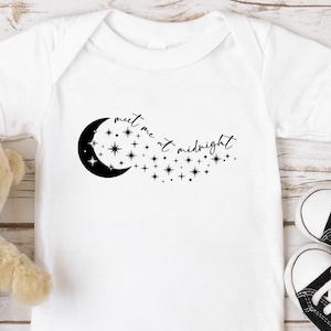 Meet Me at Midnight Onesie SVG, Baby Onesie, Newborn Gift, Newborn Baby Onesie, Cute Onesie, Baby Clothing, New Baby SVG, New Baby Gift