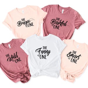 Camiseta de férias de melhor amiga SVG, camiseta de viagem de meninas SVG, camisetas de festa de meninas, The Bougie One, The Wild One, The Funny One, camiseta de férias de primo
